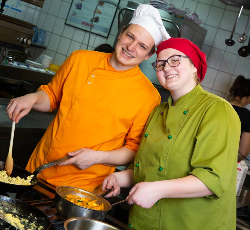 Das Küchenteam beim Bauernwirt